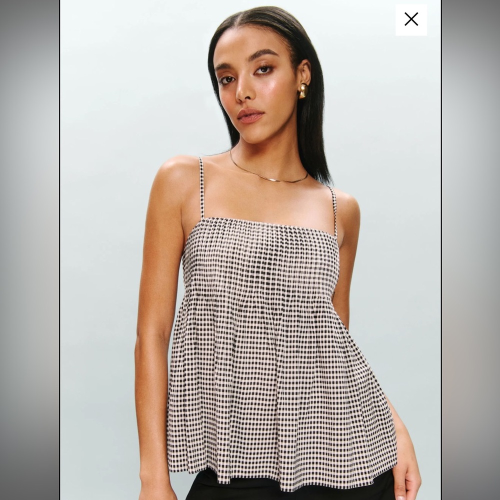 Never worn checkered top